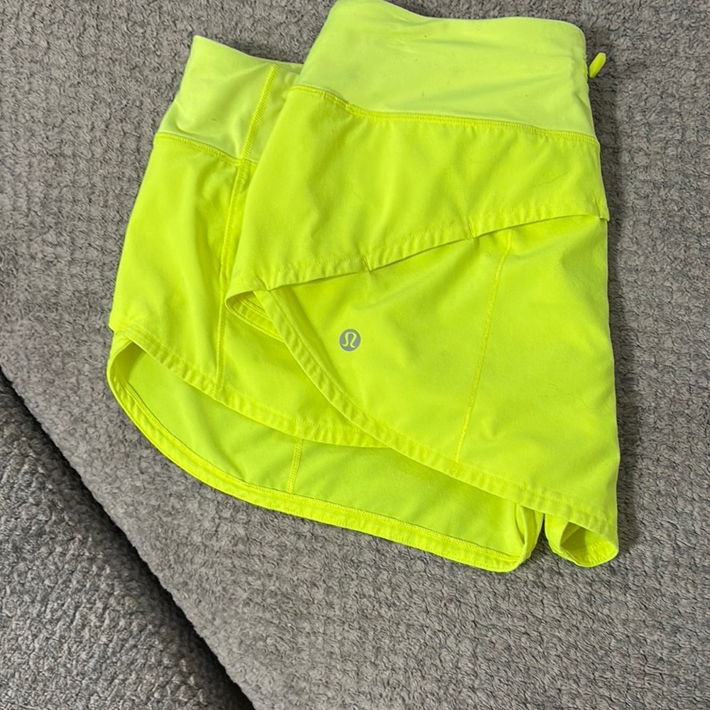lululemon athletica Women's Neon Yellow Shorts
